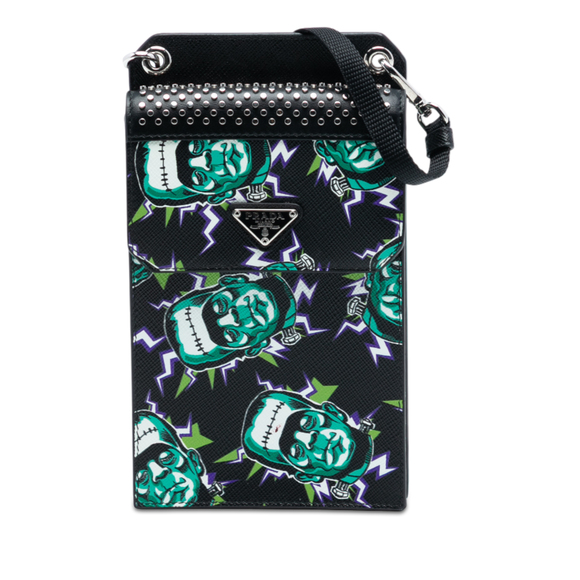 Prada Handbags - Pre-Loved Prada Universal Studios Saffiano Frankenstein Phone Holder